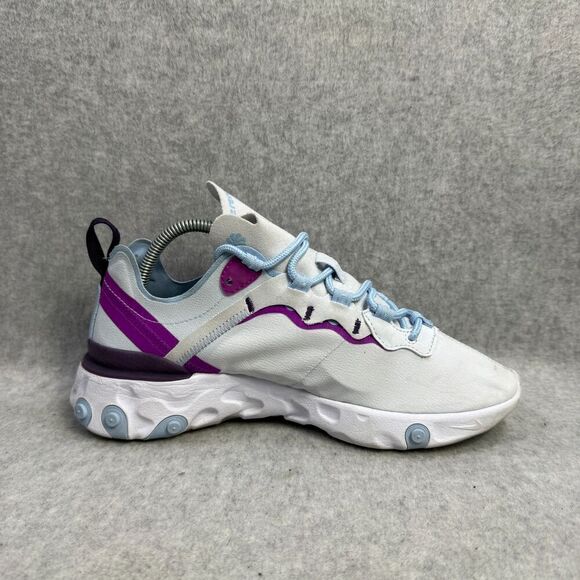 Nike Shoes Womens Size 7 React Element 55 Blue Purple Running Sneaker BQ2728-008 - Picture 6 of 9